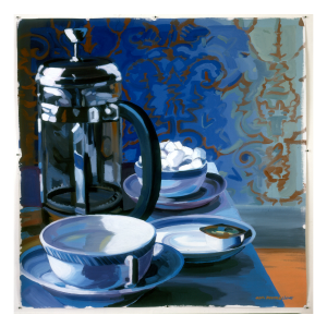 1 - NATURE MORTE - Vinylique sur papier- 50cm - Cathy Doutreligne