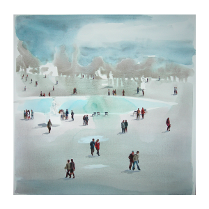 1 - PLACE/PLAINE Vinylique sur toile - 80cm - Cathy Doutreligne