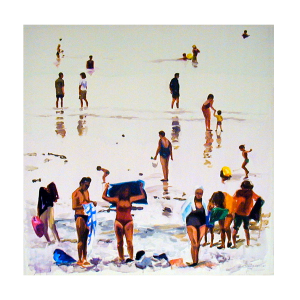 1 - PLAGE - Vinylique sur toile - 120 cm - Cathy Doutreligne