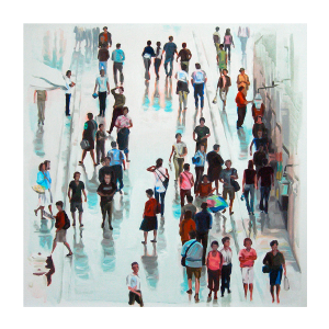 2 - PLACE/PLAINE Vinylique sur toile - 100cm - Cathy Doutreligne