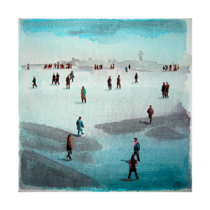 3 - PLACE/PLAINE Vinylique sur toile - 30cm - Cathy Doutreligne
