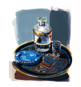 4 - NATURE MORTE - Vinylique sur papier - Cathy Doutreligne