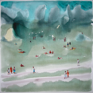 5 - PLACE/PLAINE Vinylique sur toile - 100cm - Cathy Doutreligne