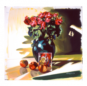 8 - NATURE MORTE - Vinylique sur papier - 50cm - Cathy Doutreligne