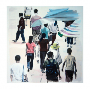 8 - PLACE/PLAINE Vinylique sur toile - 80cm - Cathy Doutreligne