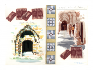 8 - Voyages LIBAN - Techniques mixtes sur papier - 42x29.7cm - Cathy Doutreligne