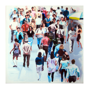 9 - PLACE/PLAINE Vinylique sur toile - 30cm - Cathy Doutreligne